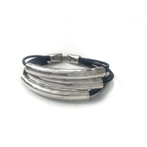 3 Culverts Silver Plated Bracalet