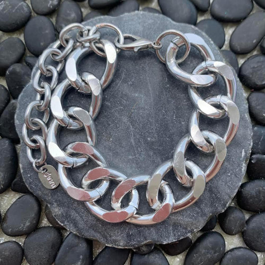 Circular Chain Silver Plated Bracelet