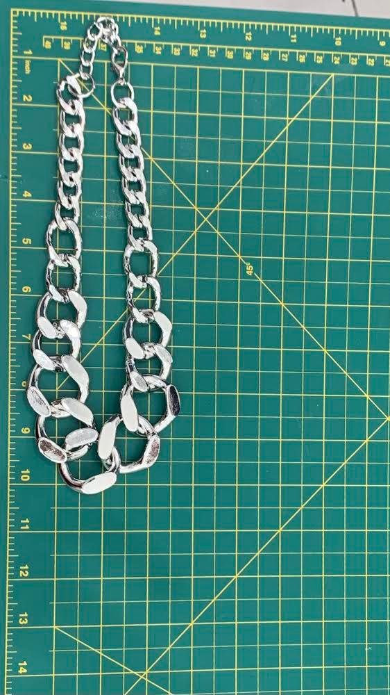 Circular Chain Silver Plated Necklace