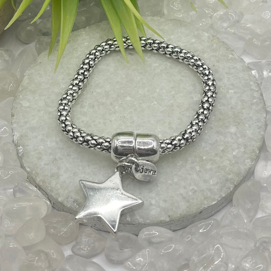 Silver Bracelet With Hanging Star