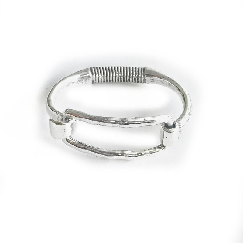 Silver Plated Rectangle Bracalet