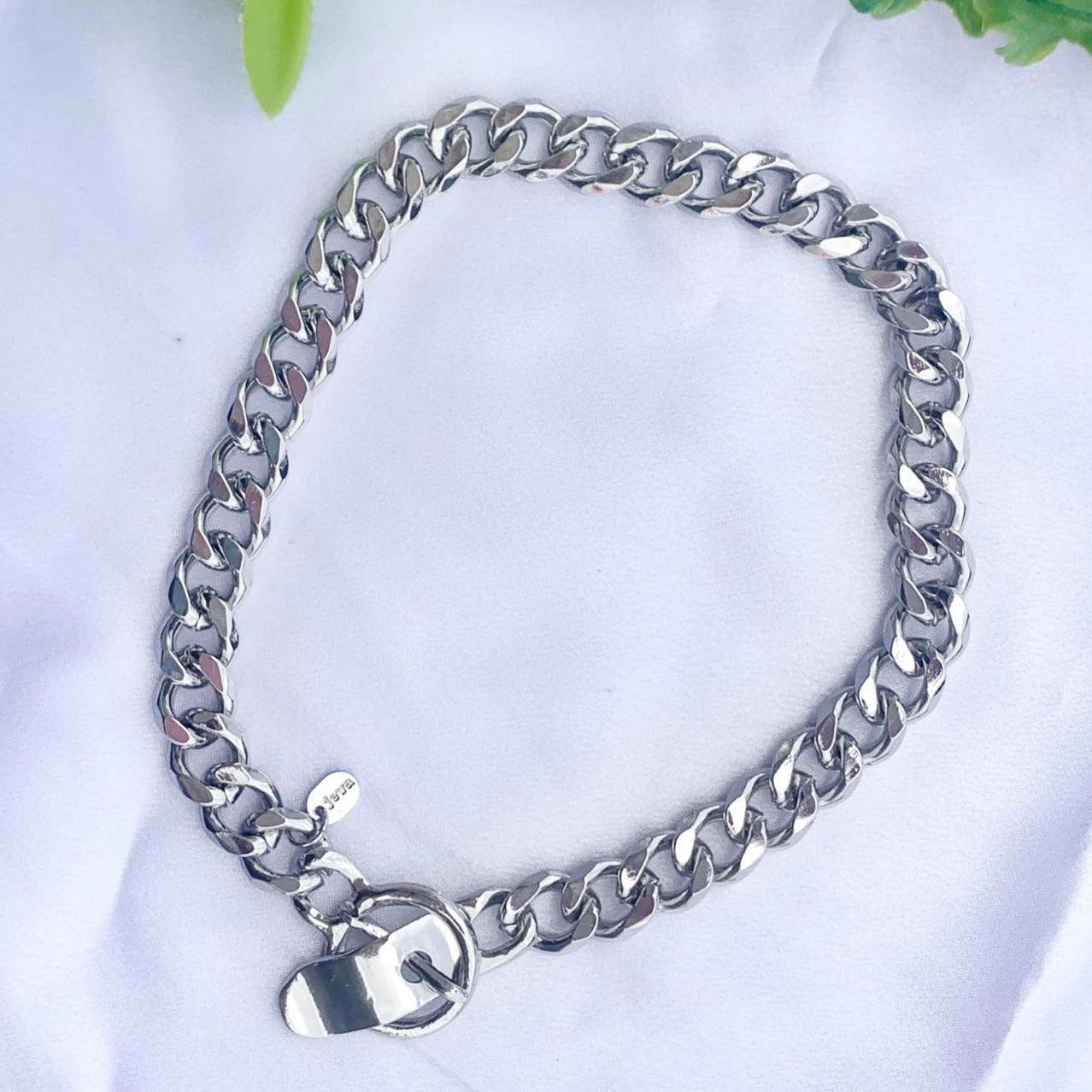 Belt Buckle Necklace Silver