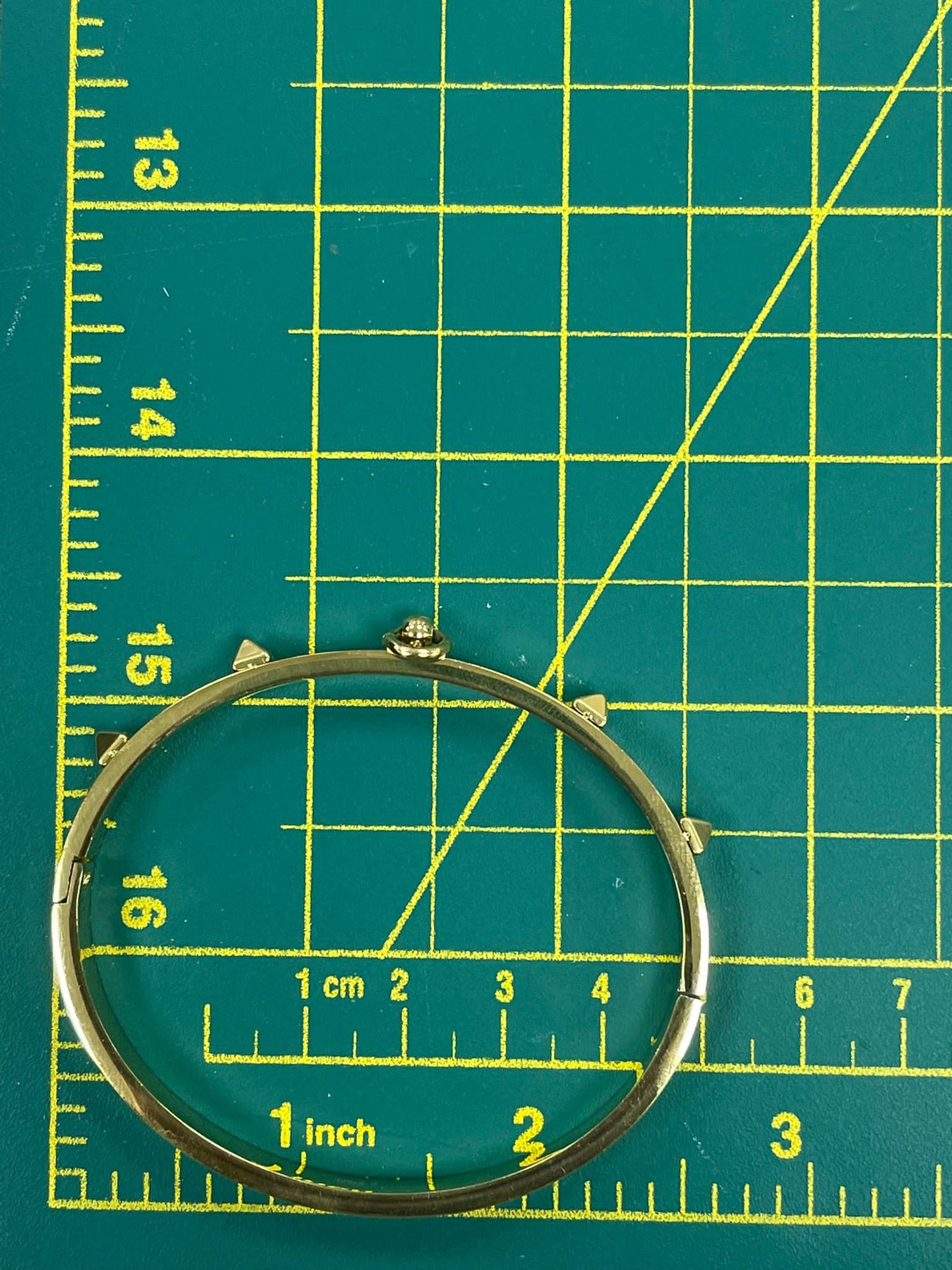 Stud With Hoop Gold Thin Bangle