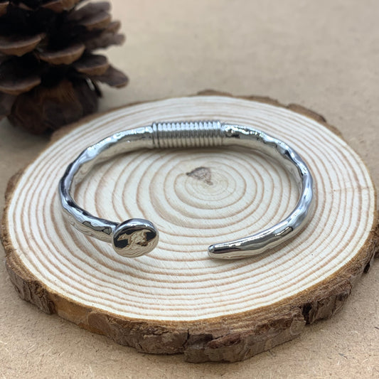 Silver Plated Nail Bracelet