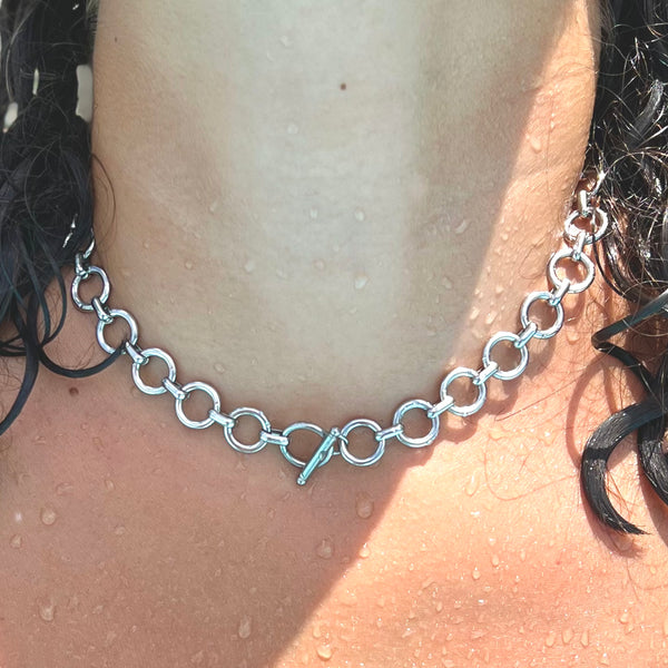 Round Chain Silver Necklace