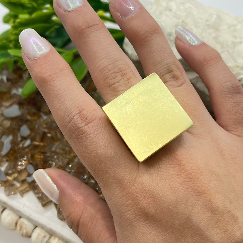 Square Gold Ring