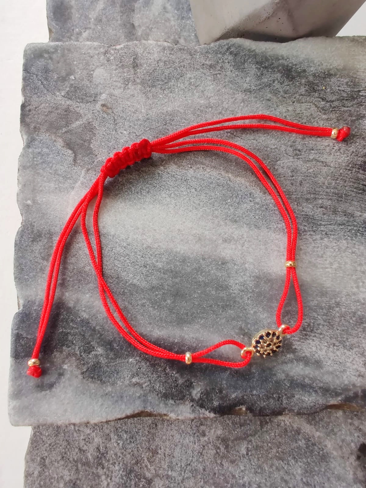 Evil Eye Zirconia Red Rope Bracalet