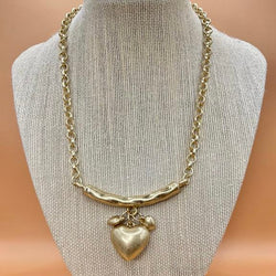 3 Heart Gold Chain Necklace