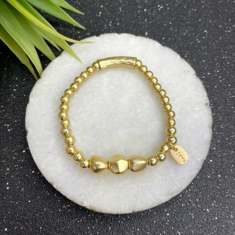 3 Balls Gold Plated Bracalet