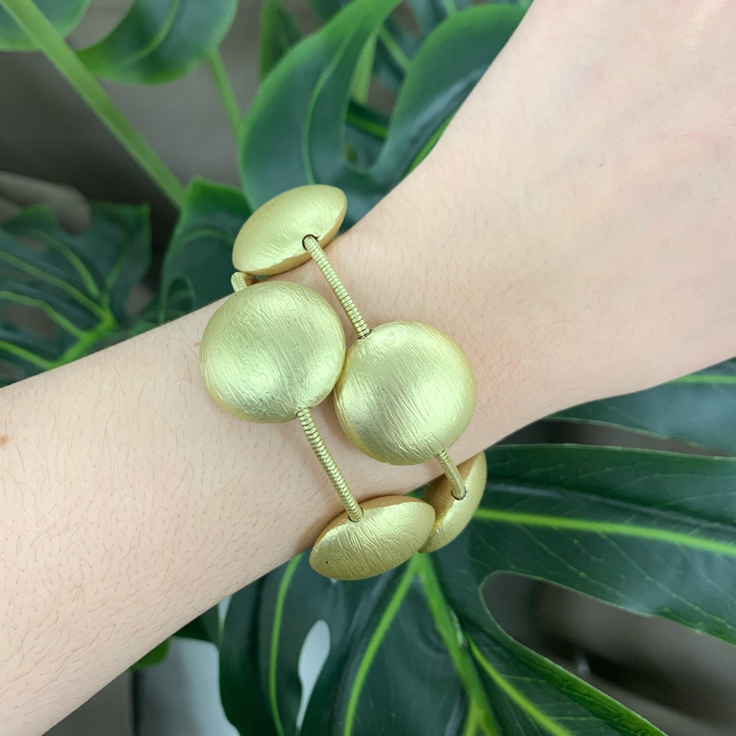 Two Layer Gold Moon Bracelet