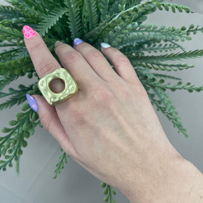 Square Ring Gold