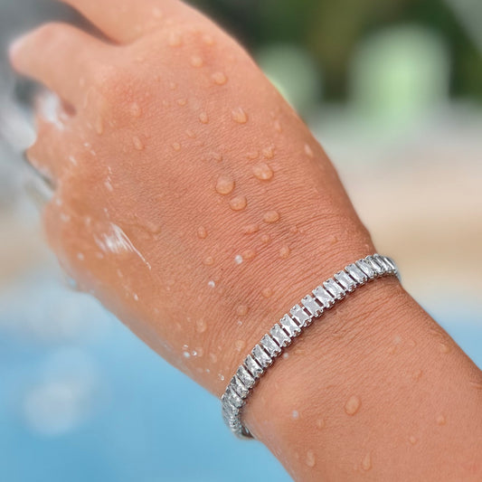 Full Crystal Silver Bracelet