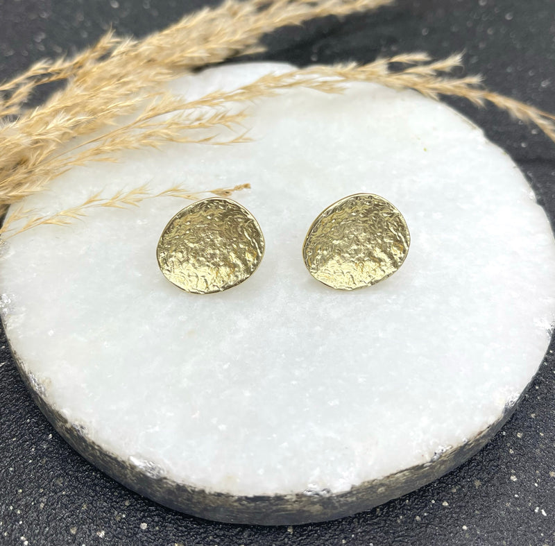 Oval Gold Earrings