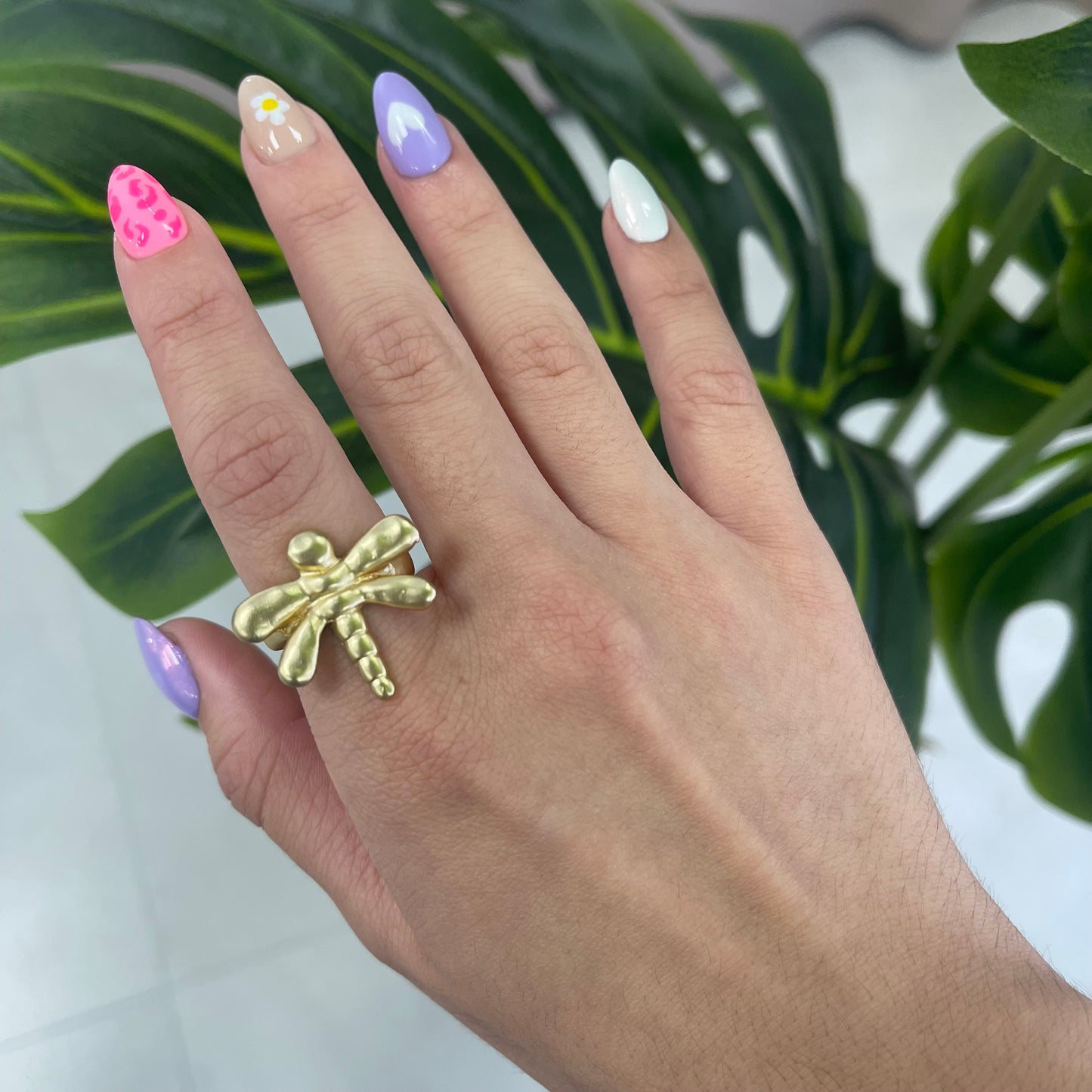 Gold Dragonfly Ring