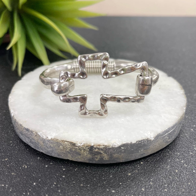 Cross Silver Plated Bracelet