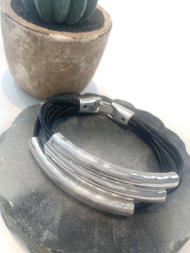 3 Culverts Silver Plated Bracalet