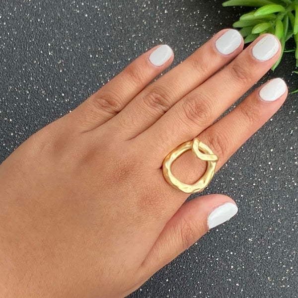 Medium Circle Gold Ring