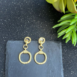 Long Circular Gold Earrings