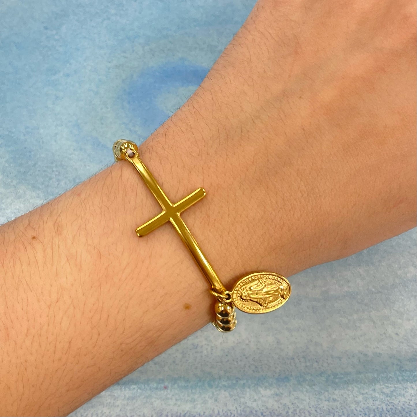 Gold Cross Bracelet